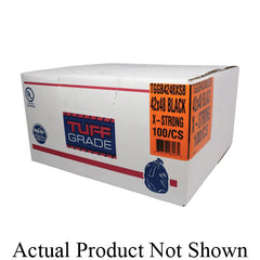 Tuff Grade TGGB4248XSB Extra Strong Garbage Bag, 48 in L x 42 in W, Resin, Black 75/CS