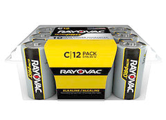 Rayovac ALC-12PP Ultra Pro Battery, Zinc-Manganese Dioxide, C 12PK