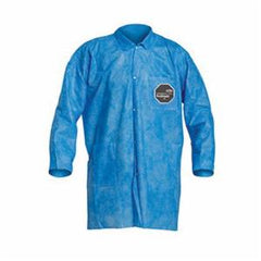 DuPont SafeSPEC PB212SBU4X003000 Standard Disposable Lab Coat With Collar, 4XL, Blue, ProShield 10, 47-1/4 in L, Front Snap Closure, 2 Pockets, 30CS