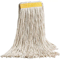 vileda PROFESSIONAL 134809 C-Pro 2-Row Stitched Narrow Band Cut End Wet Mop, M/16 oz, 825 mm L, 35 mm Headband, Natural/Yellow Size: Medium