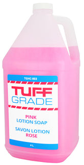 Tuff Grade TGHC-003 Lotion Soap, 4 L Nominal, Bottle Package, Liquid Form, Cologne Odor/Scent, Clear Pink