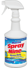 Spray Nine C27946 Multi-Purpose Heavy Duty Marine Cleaner/Degreaser/Disinfectant, 32 fl-oz Trigger Spray Bottle, Liquid Form, Clear