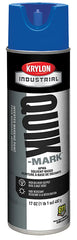 Krylon A03621007 Industrial Marking Paint, 20 oz Container, Solvent Form, Blue, 468 Linear ft Coverage, 3 min Curing