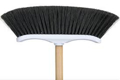 vileda PROFESSIONAL 134736 Curved Block Line Large Magnetic Broom, 21.65 in OAL, 18-1/2 in L Trim, 5.12 in Sweep Face, Wood Handle