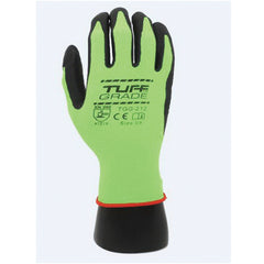 Tuff Grade TGG-212-10 General Purpose Gloves, XL, Nylon/Spandex Palm, Nylon/Spandex, Black/Green, Foam Nitrile Coating