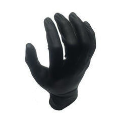 Tuff Grade TGG-120-08 Disposable Gloves, M, 100/BX, Nitrile, Black, 9-1/2 in L, Non-Powdered, 5 mil THK