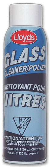 Lloyd Laboratories 51920 Glass Cleaner/Polish, 500 g Aerosol Can, Alcohol Citrus Odor/Scent, Aerosal Spray Form