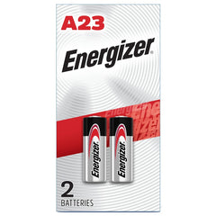 Energizer Zero Mercury A23BPZ-2 Miniature Alkaline Battery, Zinc-Manganese Dioxide, 12 V Nominal, 50 mAh Nominal, A23 2/PK
