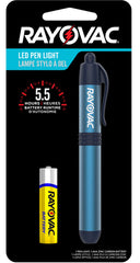 Rayovac Brite Essentials BEPN1AAA-BTA Pocket Penlight, LED Bulb, Aluminum Alloy Housing, 3 Lumens 1PK