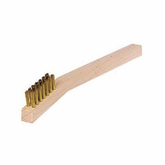 Weiler 44189 Small Handle Scratch Brush, 1-3/8 in Brush, 7-1/2 in L x 1/2 in W Block, 1/2 in L Brass Trim