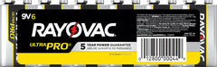 Rayovac AL9V-6 Ultra Pro Battery, Zinc-Manganese Dioxide, 9 V Nominal 6PK