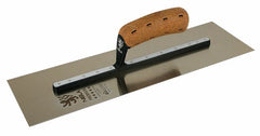 Nela Premium Gold Chrome Stainless Steel Finishing Trowel Biko Grip Cork