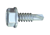 Grabber #10 x 3/4” Hex Head, Fine Thread, #3 Drill Point, Clear Zinc Framing Screws