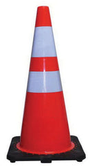 Tuff Grade TGTC-2803 UV Protected Traffic Cone With Reflective Collar, 28 in H, Hi-Viz Orange Cone, 2 Collars