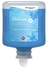 Deb Refresh AZU1L Hand Wash, 1 L Nominal, Cartridge Package, Liquid Form, Signature Fragrance Fresh Apple Scent, Blue