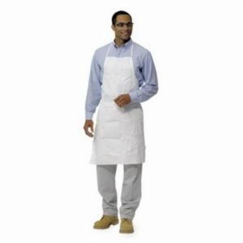 DuPont NG273BWH00010000 NG273B Chemical Resistant Bib Apron, Universal, White, ProShield 60, 35-3/4 in L 100/CS
