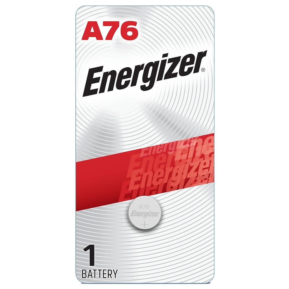 Energizer A76BPZ Miniature Alkaline Button Battery, Manganese Dioxide, 1.5 V DC Nominal, 150 mAh Nominal, A76 1/PK