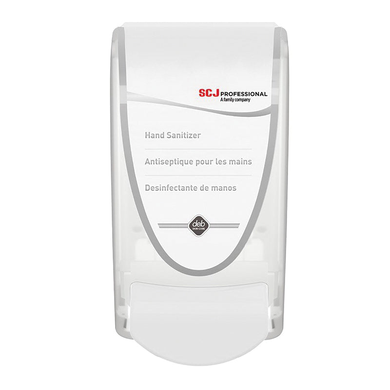 Deb InstantFOAM IFS1LDS Manual Hand Sanitizer Dispenser With Biocote, Gloss, 1 L Capacity, Wall Mount, Plastic