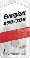 Energizer 389 Button Cell, Silver Oxide, 1.5 V DC Nominal, 85 mAh Nominal, 389 1PK