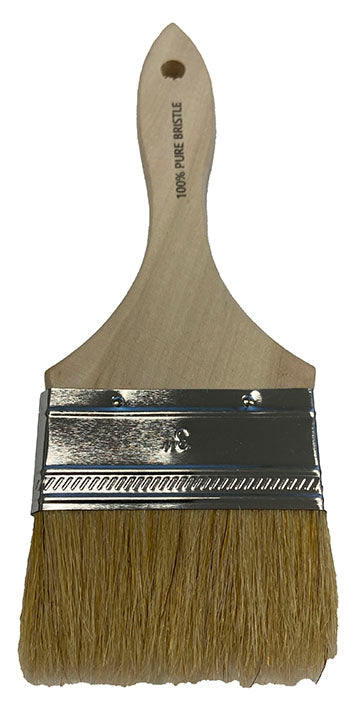 Tuff Grade TGB-3W Chip Brush, 1-1/2 in L x 3 in W x 3/8 in THK China Bristle Brush, Poplar Wood Handle, Epoxy, Glue, Resin, Stain, Paints Remover, Cleaners, Oils, More