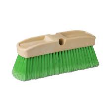 vileda PROFESSIONAL 134438 Vehicle Brush With Green Flagged Fill, 10 in OAL, Fiber Trim