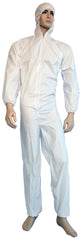 Tuff Grade TGDC60-2XL Disposable Coverall With Hood, 2XL, White, Microporous/Spunbond Polypropylene