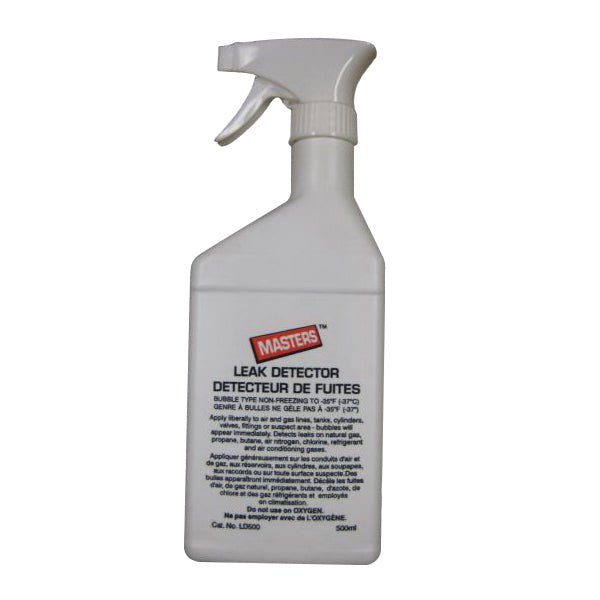 MASTERS LD500 Bubble Leak Detector, 500 mL Spray Bottle, Liquid Form, Clear, Odorless Odor/Scent