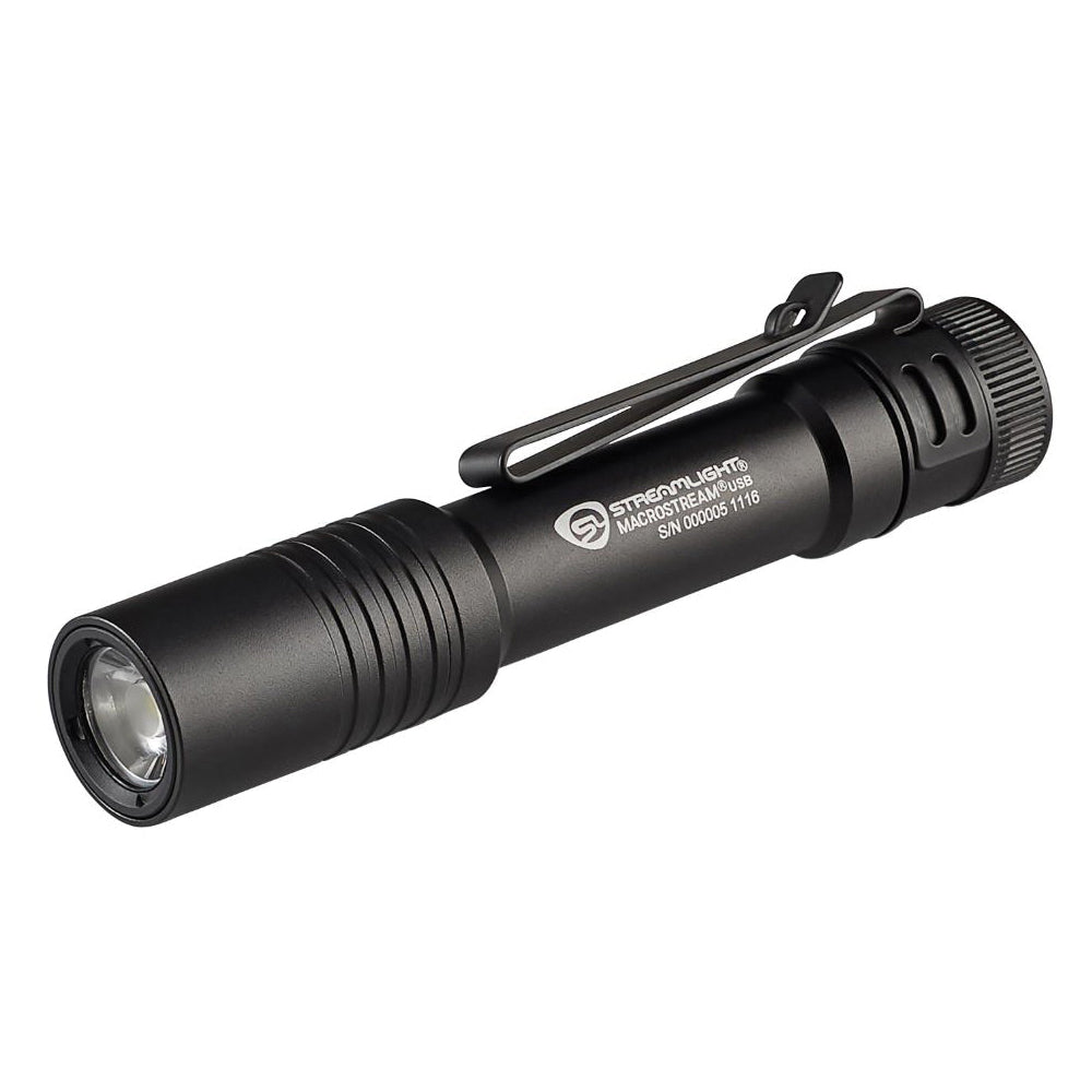 Streamlight 66320 MACROSTREAM Compact Rechargeable Personal Light, LED Bulb, Aircraft Aluminum Housing, 50/500 Lumens