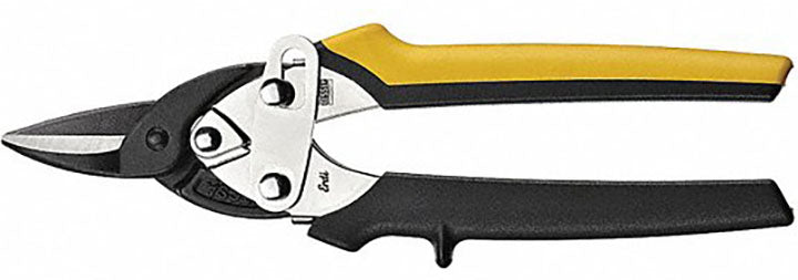 Bessey D15S-BE Compact Multi-Use Aviation Snip, 18 ga Carbon Steel Cutting, 1-1/8 in L of Cut, Straight Snip, Alloy Steel Blade, Composite Handle, Ergonomic/Soft Thumb Grip