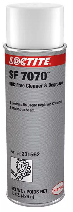 Loctite 231562 SF 7070 ODC Free Cleaner and Degreaser, 15 oz Can, Citrus/Fruity Odor/Scent, Clear, Aerosol/Liquid Form