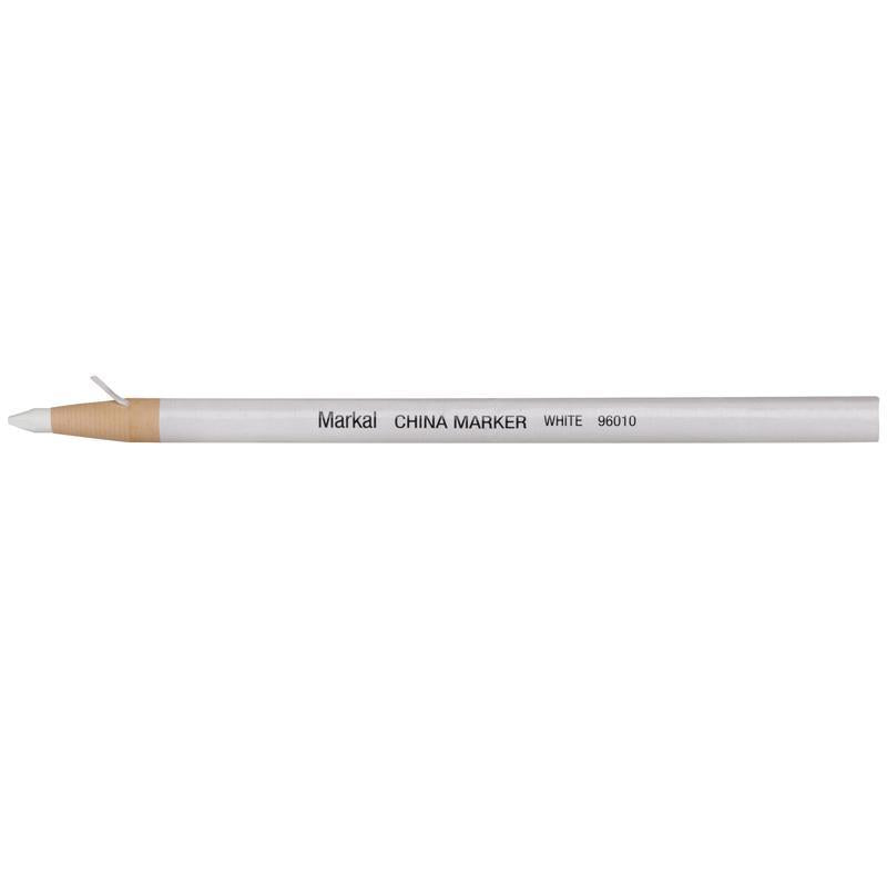 Markal 096010 General Purpose Paper-Wrapped Grease Pencil Marker, 3/8 in, Paraffin Wax, White