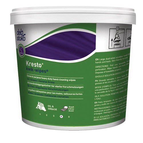 Deb Kresto Kwik-WIPES KKW130W Hand Cleansing Wipe, 130 Wipes Capacity