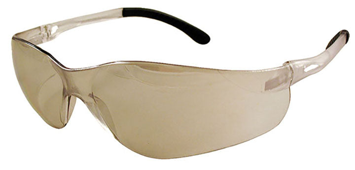 DENTEC SAFETY 90805 Sentinel Eye Protection, Anti-Scratch, Indoor/Outdoor Mirror Lens, Wrap Around Frame, Clear, Plastic Frame, Polycarbonate Lens, ANSI Z87.1|CAN/CSA Z94.3|SEI Certified