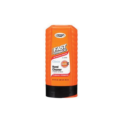 Fast Orange 25117 Pumice Hand Cleaner, 15 fl-oz Nominal, Rocker Cap Bottle Package, Lotion Form, Citrus Odor/Scent, White