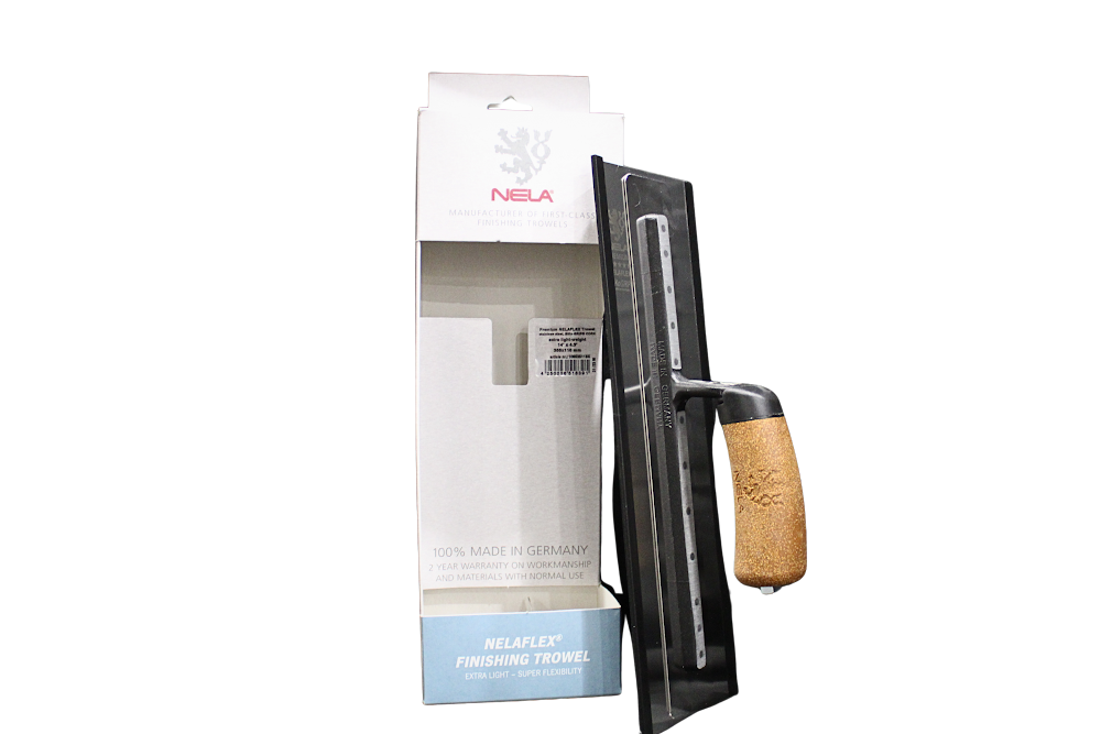 NELA NELAFLEX Flat Finishing Trowel with BikoGRIP® Cork Handle 4.3" x 14"