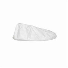 DuPont IC461SWHMD03000B Shoe Cover, M Fits Shoe, Soft Toe, White, Elastic Opening Closure, Tyvek IsoClean/PVC Sole Outsole, 300CS