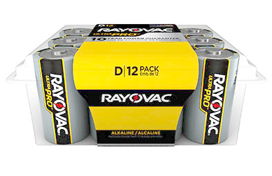 Rayovac ALD-12PP Ultra Pro Battery, Zinc-Manganese Dioxide, D 12PK