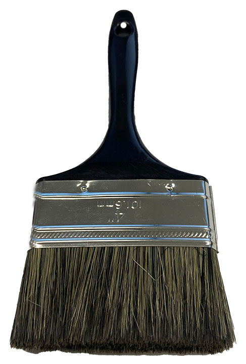 Tuff Grade TGB-4 Econo Paint Brush, 1-3/4 in L x 4 in W x 11/16 in THK China Bristle Brush, Plastic Handle, Oil Based Paints, Stains, Varnishes