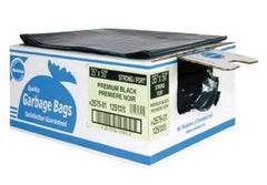 W. Ralston 255401 2500 Premium Garbage Bag, Regular, 24 in L x 22 in W, LLDPE/Premium Super Hexene Resin, Black 500/CS