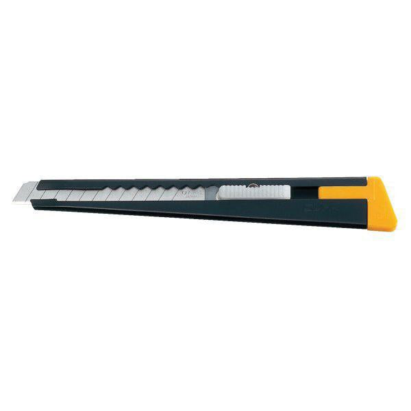 OLFA 180 Multi-Purpose Utility Knife, 9 mm W Blade Snap-Off Blade, Auto-Lock, High Carbon Steel Blade, 1 Blades Included, 5-1/2 in OAL