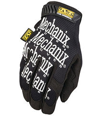 Mechanix Wear MG-05-008 The Original MG General Purpose Gloves, Work, Seamless/Wing Thumb Style, S, Synthetic Leather/Spandex Palm, Nylon, Black/White, Adjustable Cuff, Tricot Lining