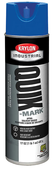 Krylon A03621007 Industrial Marking Paint, 20 oz Container, Solvent Form, Blue, 468 Linear ft Coverage, 3 min Curing