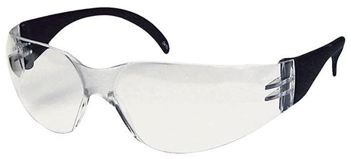 DENTEC SAFETY 93101 Citation 931 Eye Protection With Rubberized Temple Arm, Anti-Scratch, Clear Lens, Wrap Around Frame, Black, Polycarbonate Lens, ANSI Z87.1|CAN/CSA Z94.3|SEI Certified