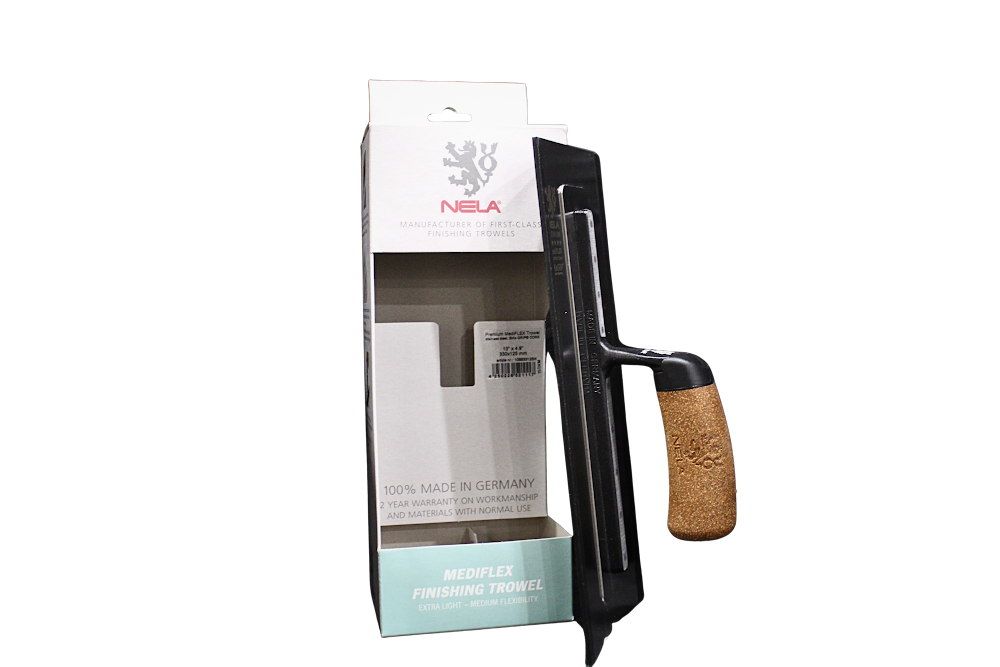 NELA MediFLEX Flat Finishing Trowel with BikoGRIP® Cork Handle 4.9" x 13"