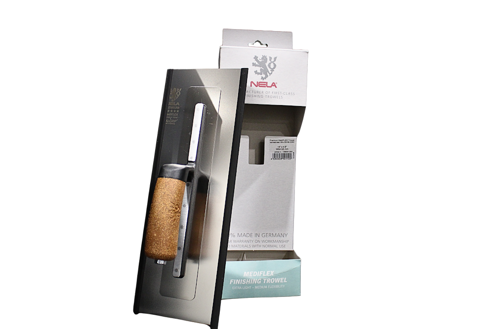 NELA MediFLEX Flat Finishing Trowel with BikoGRIP® Cork Handle 4.9" x 14"
