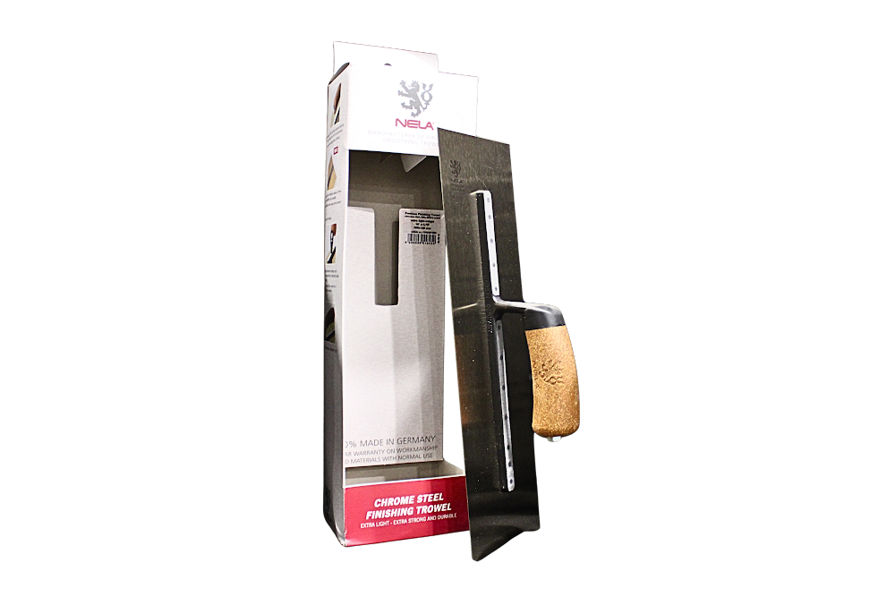 NELA Premium Flat Finishing Trowel with BikoGRIP® Cork Handle 4.75" x 16"