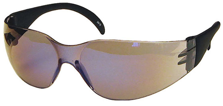 DENTEC SAFETY 93104 Citation 931 Eye Protection With Rubberized Temple Arm, Anti-Scratch, Blue Mirror Lens, Wrap Around Frame, Black, Plastic Frame, Polycarbonate Lens, ANSI Z87.1|CAN/CSA Z94.3|SEI Certified