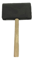 Tuff Grade TGB-04-FOAM High Density Foam Brush, 2-3/4 in L x 4 in W x 1/2 in THK Foam Brush, Wood Handle