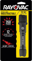 Rayovac DIY2AA-BTA Workhorse Pro Virtually Indestructible Flashlight, LED Bulb, Aluminum/Titanium Housing, 300 Lumens High/70 Lumens Lo