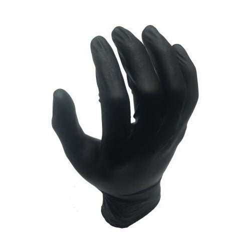 Tuff Grade TGG-120-08 Disposable Gloves, M, 100/BX, Nitrile, Black, 9-1/2 in L, Non-Powdered, 5 mil THK